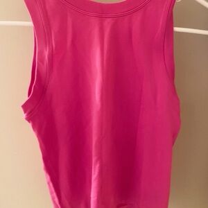 Pink women's athletic tank top